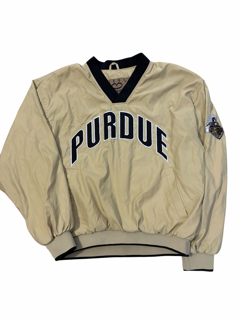 VTG Vesi Purdue Boilermakers Windbreaker Pullover Jacket Adult Medium Lined